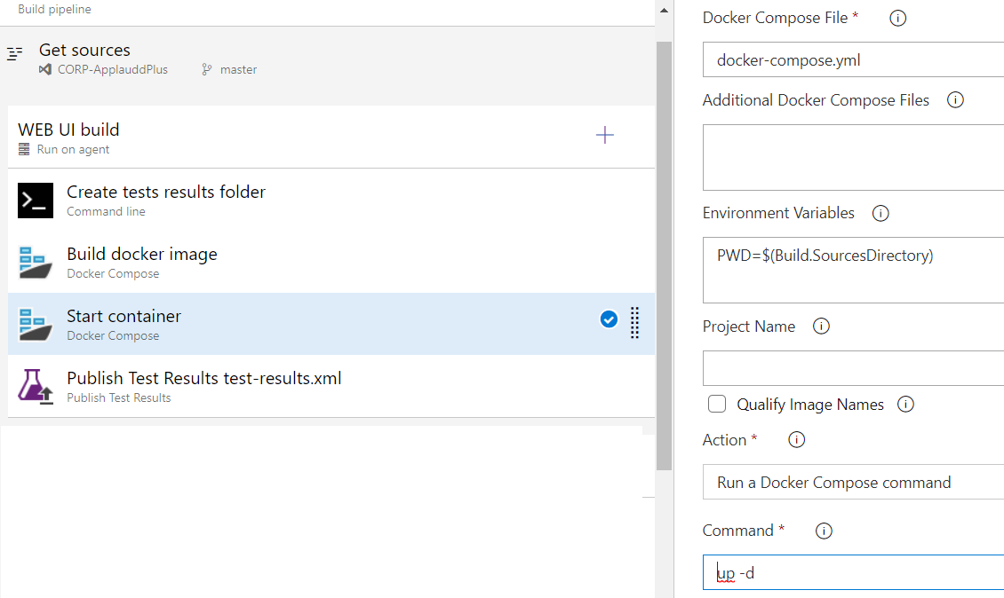 start container task